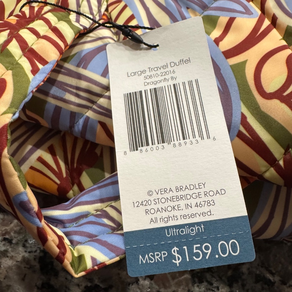 Vera Bradley Large Travel Duffel in Ultralight - New With Tags - Picture 5 of 5